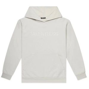 🆕 NWOT TALENTLESS | Men’s Circle Logo Embroidered Hoodie | Bone | Size Medium